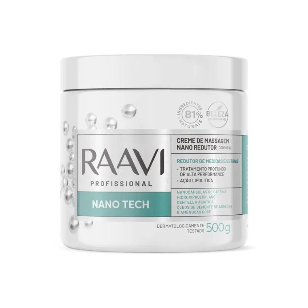 Raavi Creme de Massagem Nano Redutor 500g