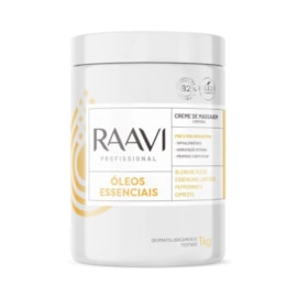 Raavi Creme de Massagem Óleos Essenciais 1Kg Raavi Creme de Massagem Óleos Essenciais 1Kg