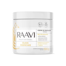 Raavi Creme de Massagem Óleos Essenciais 500g Raavi Creme de Massagem Óleos Essenciais 500g