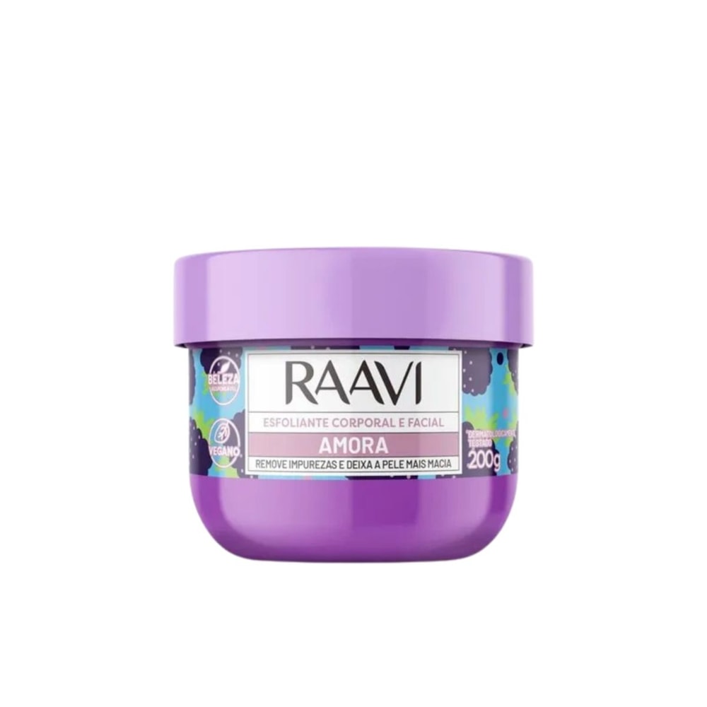 Raavi Creme Esfoliante Corporal e Facial Amora 200g