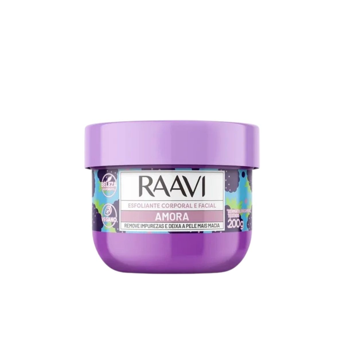 Raavi Creme Esfoliante Corporal e Facial Amora 200g