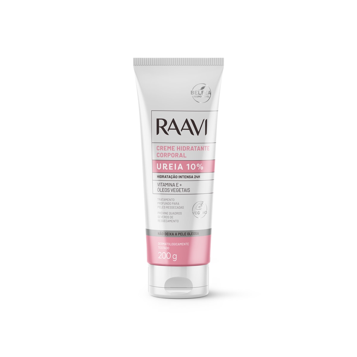 Raavi Creme Hidratante Corporal Ureia 10% Hidratação Intensa 200 g