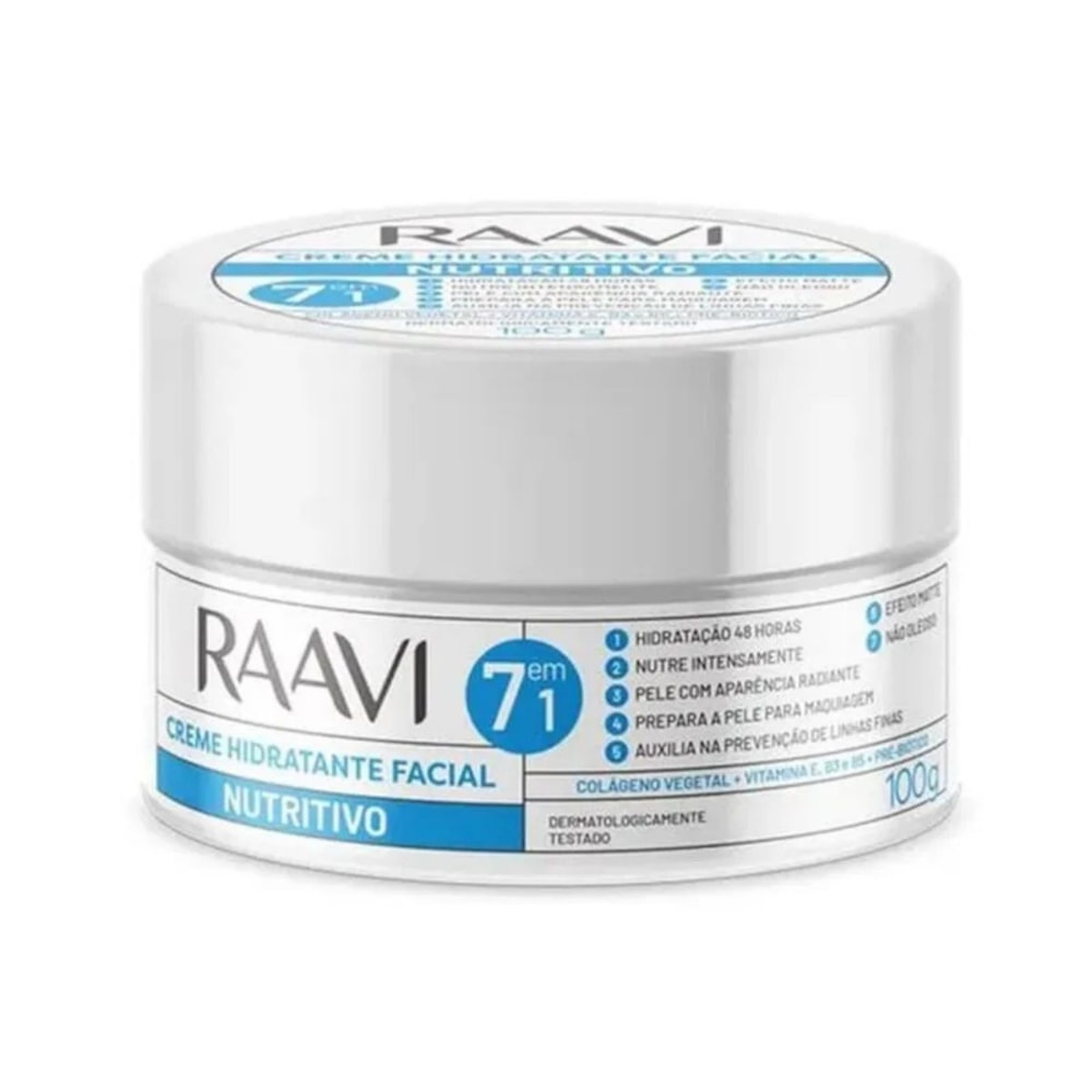 Raavi Creme Hidratante Facial Nutritivo 100g