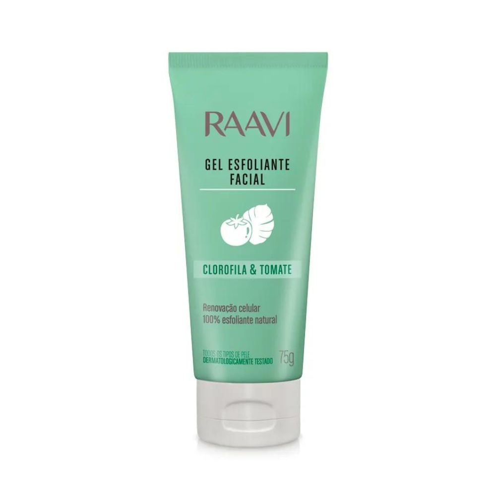 Raavi Gel Esfoliante Facial Clorofila e Tomate 75g