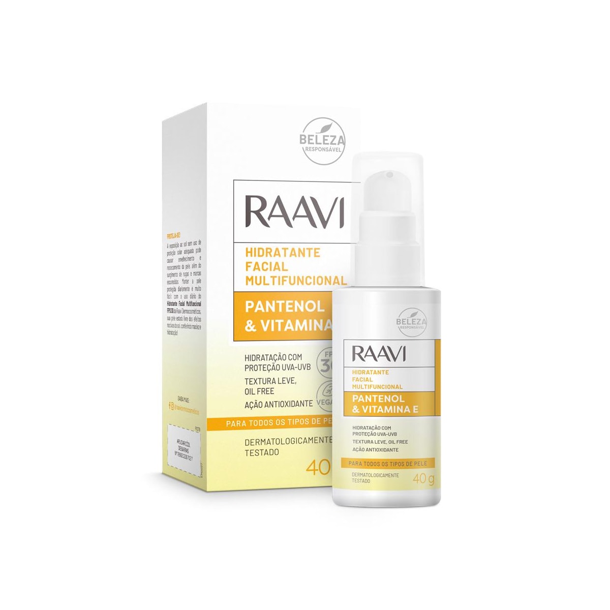 Raavi Hidratante Facial FPS 30 40 g Raavi Hidratante Facial FPS 30 40 g