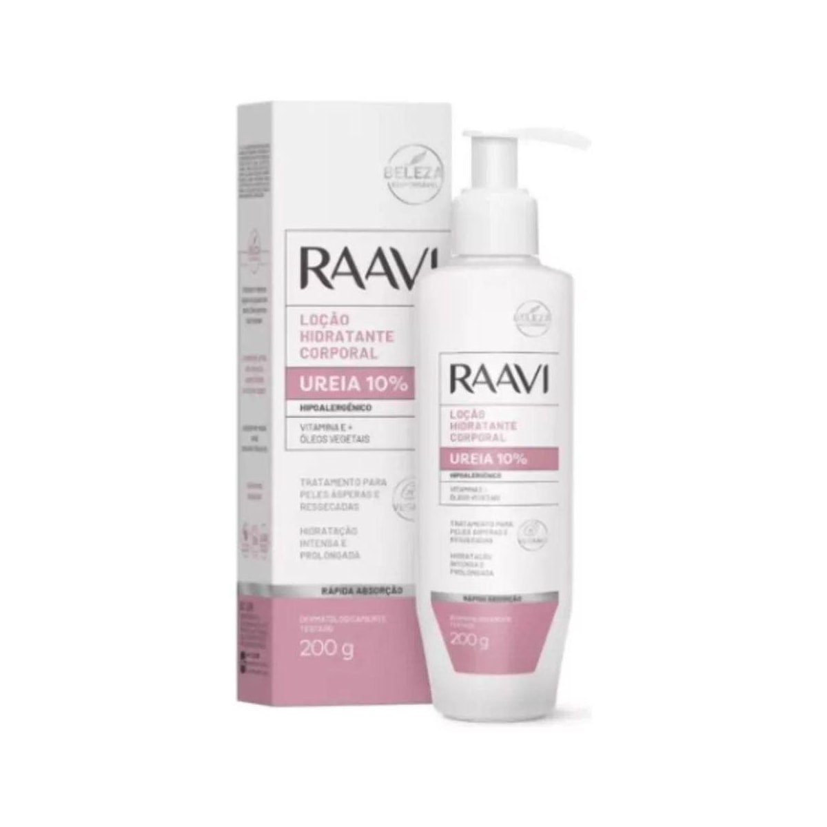 Raavi Loção Hidratante Ureia 10% Hipoalergênico 200 g