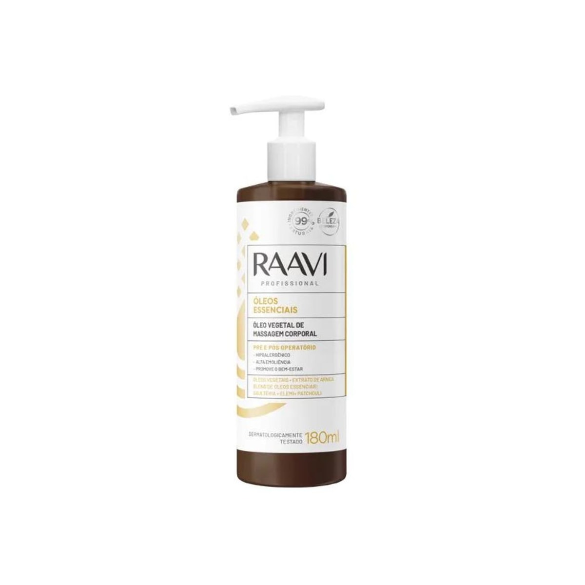 Raavi Óleo Vegetal de Massagem Óleos Essenciais 180ml Raavi Óleo Vegetal de Massagem Óleos Essenciais 180ml