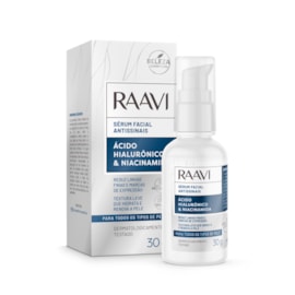 Raavi Sérum Facial Antissinais Ácido Hialurônico e Niacinamida 30 g