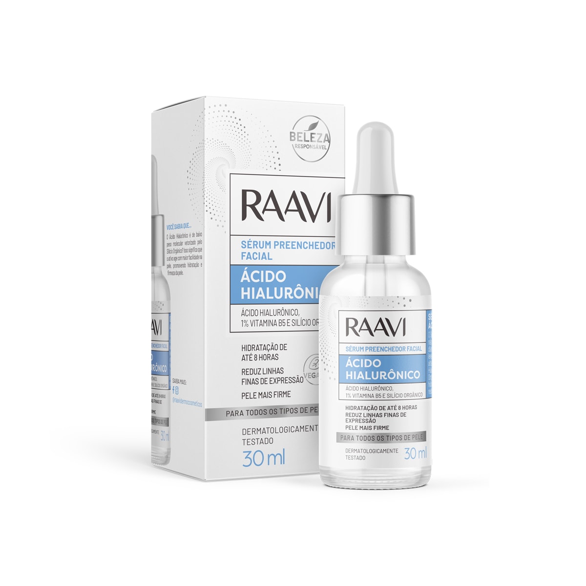 Raavi Sérum Preenchedor Facial com Ácido Hialurônico 30 ml Raavi Sérum Preenchedor Facial com Ácido Hialurônico 30 ml