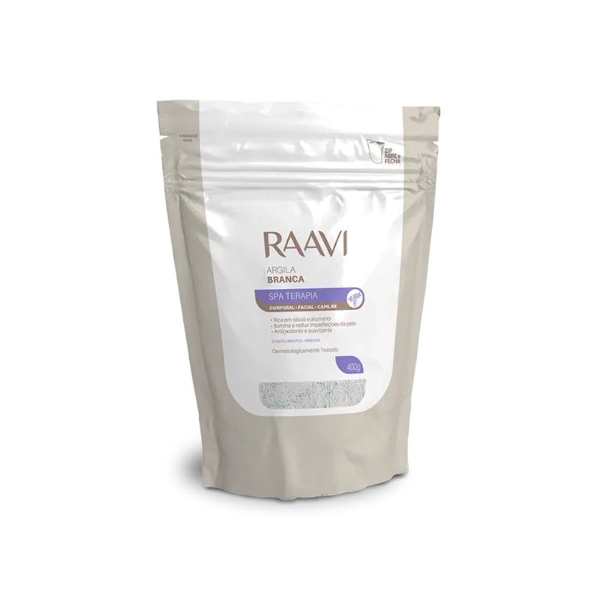 Raavi SPA Terapia Corporal + Facial + Capilar Argila Branca 400 g