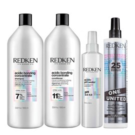 Redken Acidic Bonding Concentrate Duo Grande + pH Sealer 250ml + Redken One United 25 Benefits Leave-in 400ml