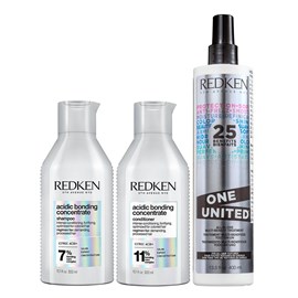 Redken Acidic Bonding Concentrate Duo Pequeno + Redken One United 25 Benefits Leave-in 400ml
