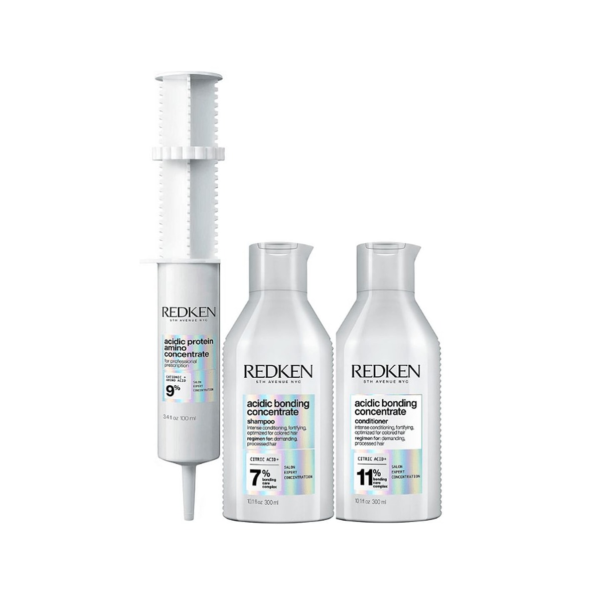 Redken Acidic Bonding Concentrate Shampoo + Condicionador 300ml + Protein Amino Concentrate 100ml Redken Acidic Bonding Concentrate Shampoo + Condicionador 300ml + Protein Amino Concentrate 100ml