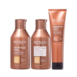 Redken All Soft Mega Shampoo + Condicionador 300ml + Leave-in 150ml Redken All Soft Mega Shampoo + Condicionador 300ml + Leave-in 150ml