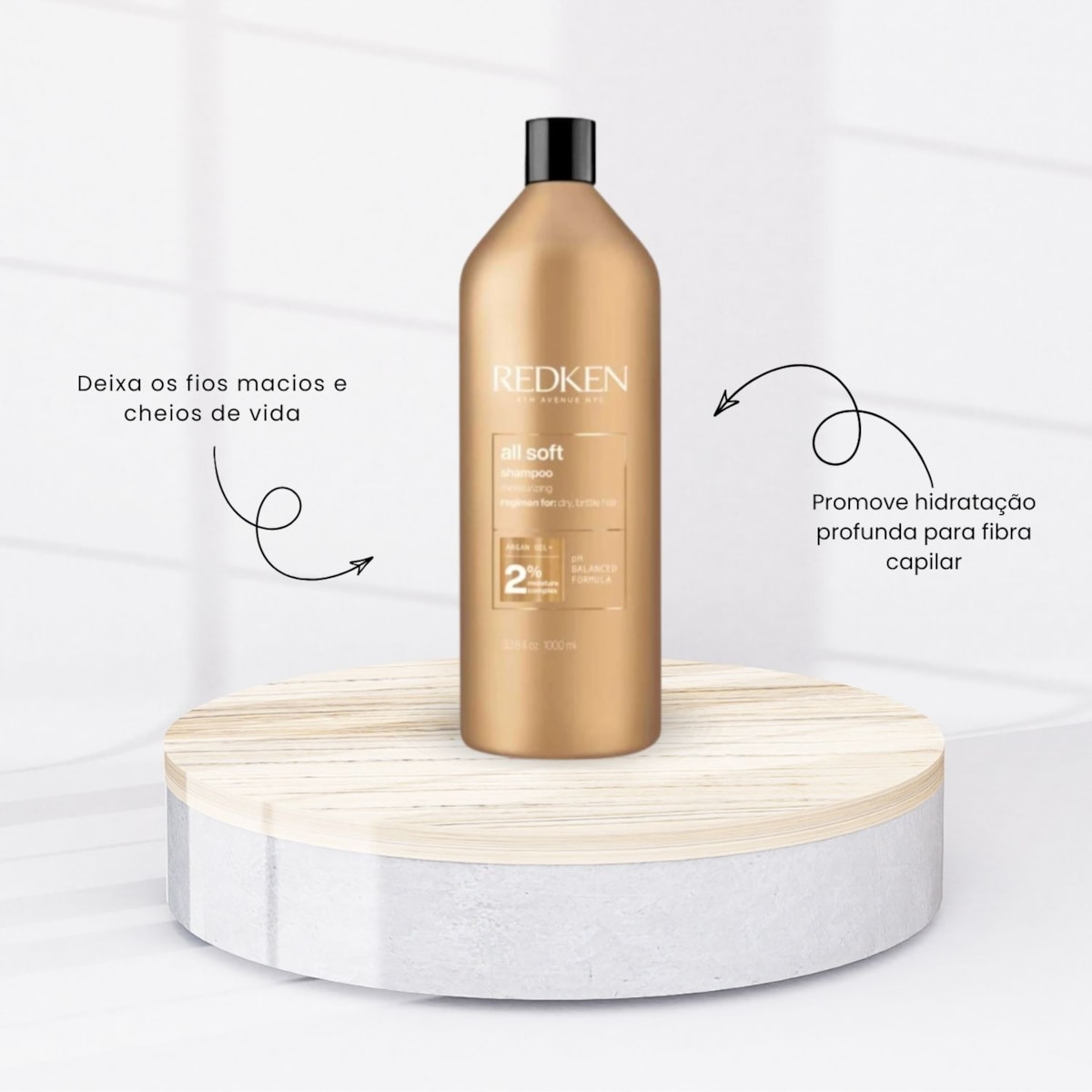 Redken All Soft Shampoo 1000ml Redken All Soft Shampoo 1000ml