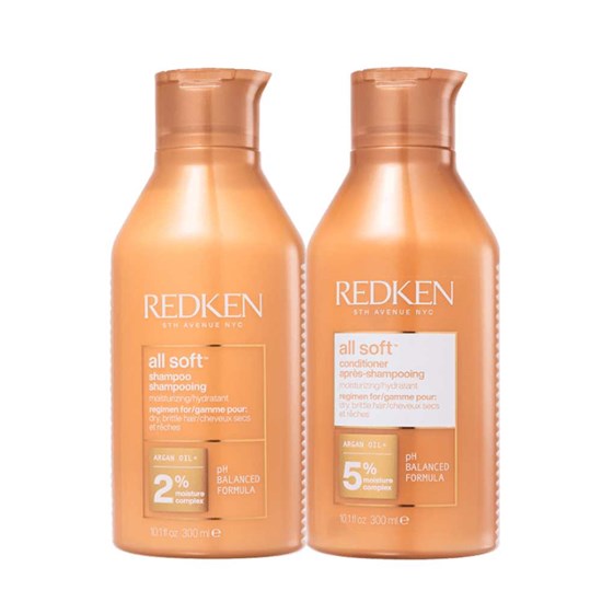 Redken All Soft Shampoo 300ml + Condicionador 300ml