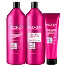 Redken Color Extend Magnetics Shampoo + Condicionador 1L + Máscara 250ml Redken Color Extend Magnetics Shampoo + Condicionador 1L + Máscara 250ml