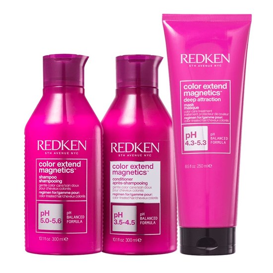 Redken Color Extend Magnetics Shampoo + Condicionador 300ml + Máscara 250ml