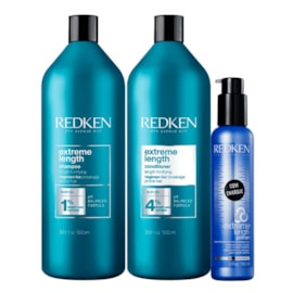 Redken Extreme Length Salon Shampoo + Condicionador 1L + Reconstrutor Primer 150ml Redken Extreme Length Salon Shampoo + Condicionador 1L + Reconstrutor Primer 150ml