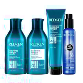 Redken Extreme Length Shampoo + Condicionador 300ml + Reconstrutor Primer 150ml + Sealer 150ml Redken Extreme Length Shampoo + Condicionador 300ml + Reconstrutor Primer 150ml + Sealer 150ml