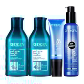 Redken Extreme Length Shampoo + Condicionador 300ml + Reconstrutor Primer 150ml + Sealer 50ml Redken Extreme Length Shampoo + Condicionador 300ml + Reconstrutor Primer 150ml + Sealer 50ml