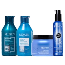 Redken Extreme Shampoo 300ml + Condicionador 250ml + Reconstrutor Primer 150ml + Máscara 500ml Redken Extreme Shampoo 300ml + Condicionador 250ml + Reconstrutor Primer 150ml + Máscara 500ml