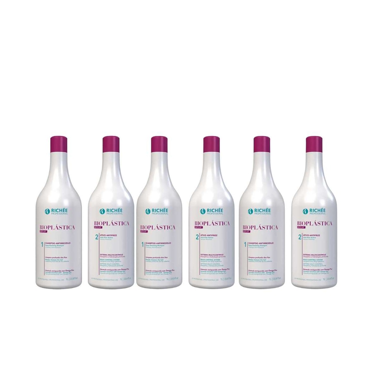 Richée Bioplástica Capilar Escova Progressiva 3 Kits (2 X 1 Litro) Richée Bioplástica Capilar Escova Progressiva 3 Kits (2 X 1 Litro)