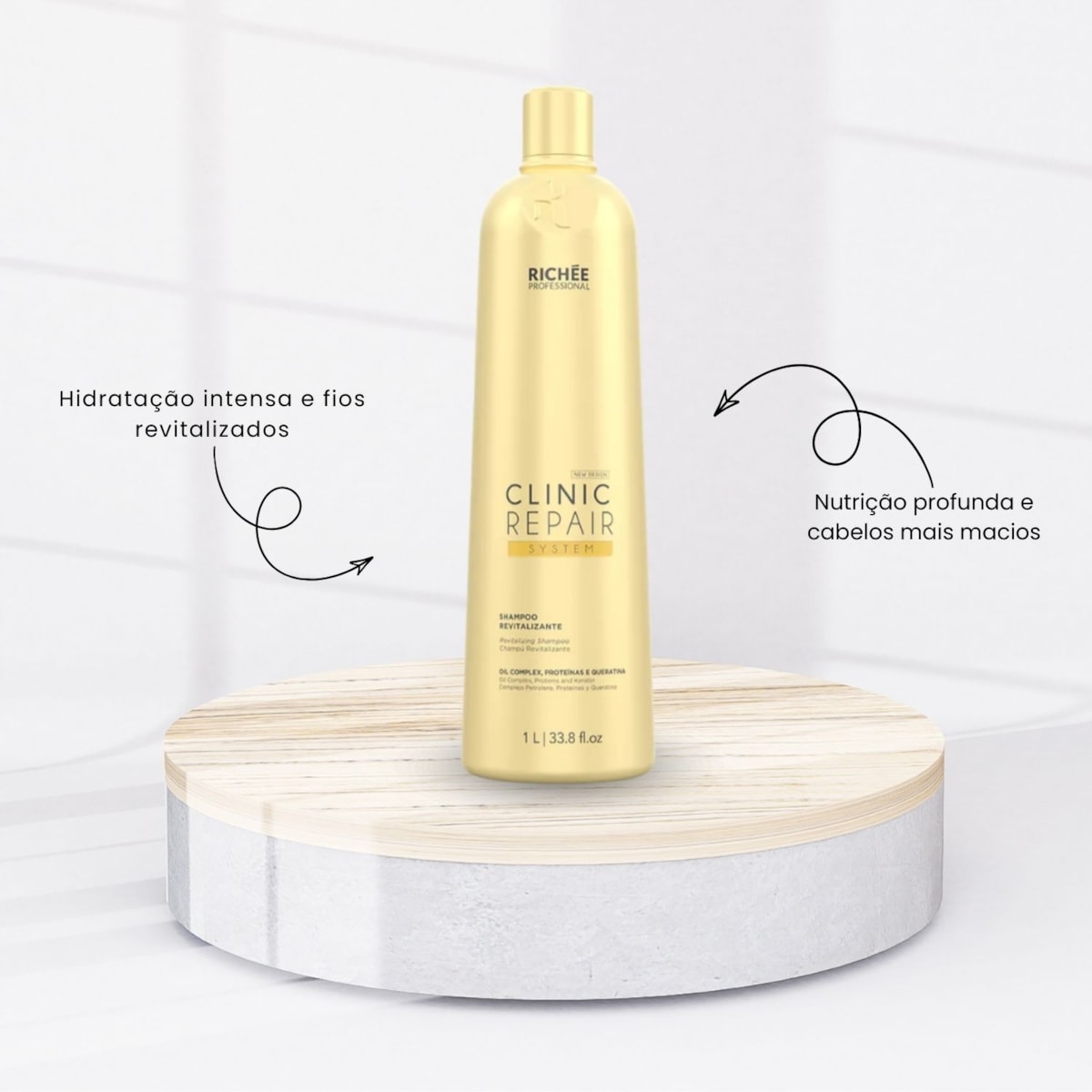 Richée Clinic Repair System Shampoo + Condicionador 1000ml Richée Clinic Repair System Shampoo + Condicionador 1000ml