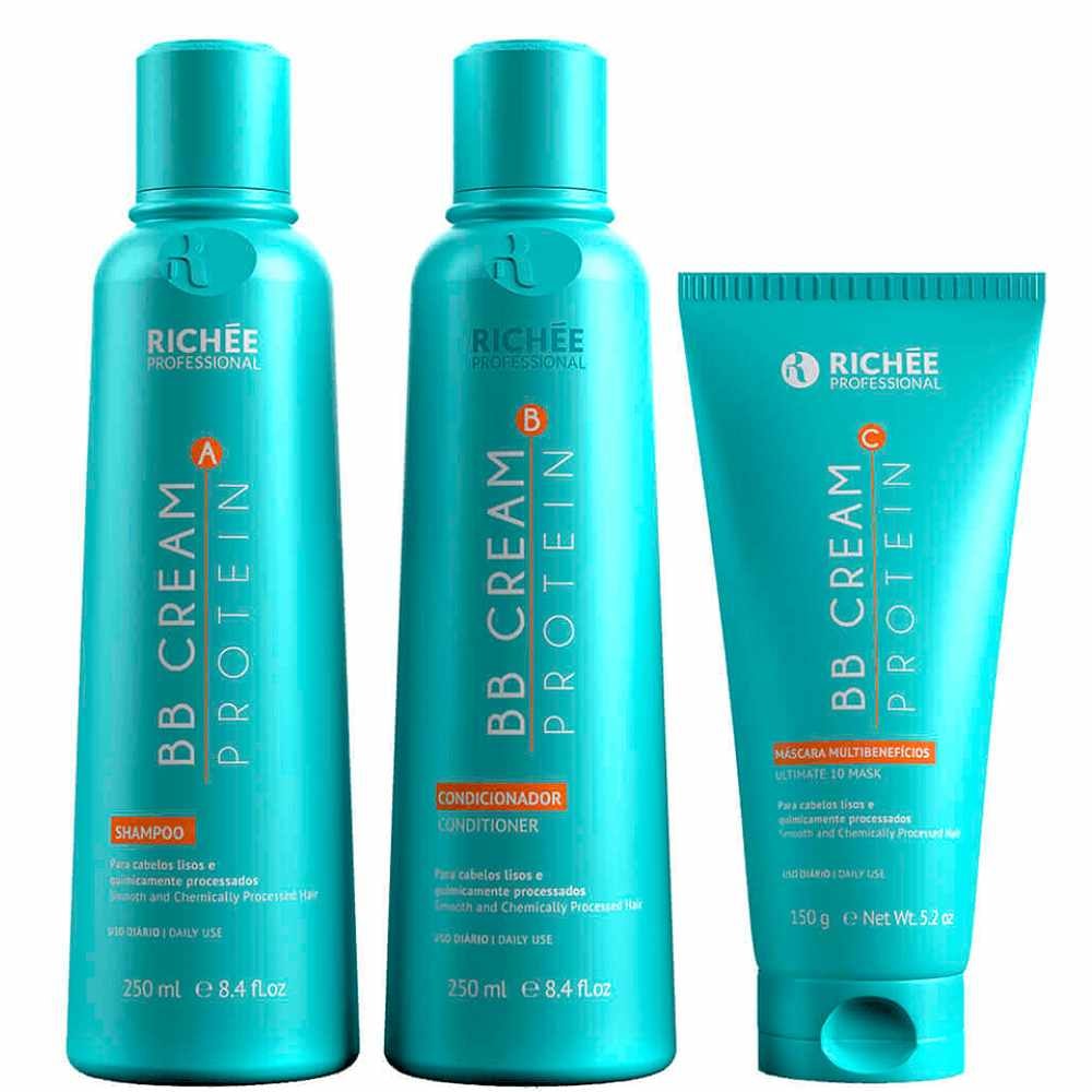 Richée Liso BB Cream Shampoo 250ml + Condicionador 250ml + Máscara 150g