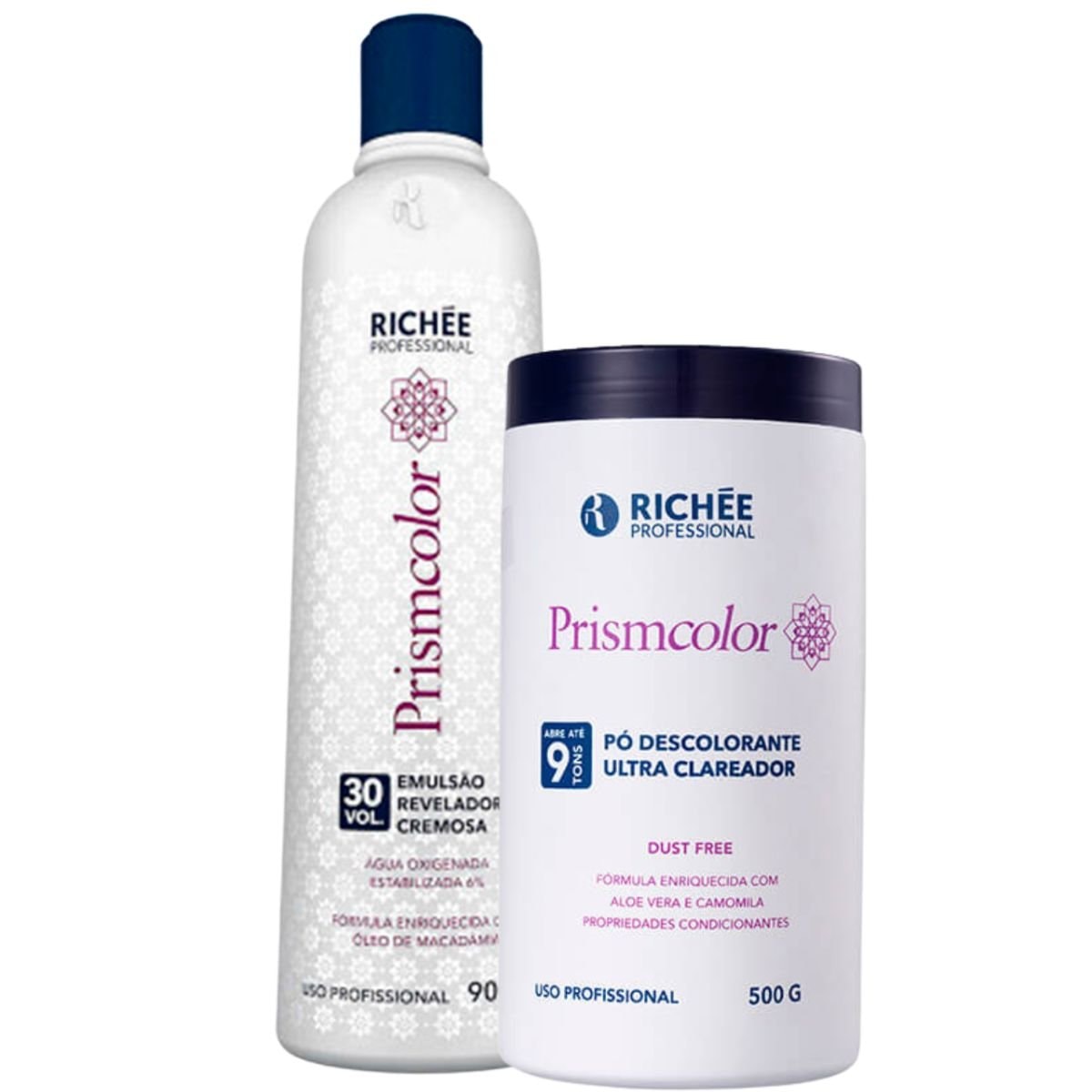 Richée Prismcolor Pó Descolorante 500g + OX 30 Volumes Richée Prismcolor Pó Descolorante 500g + OX 30 Volumes