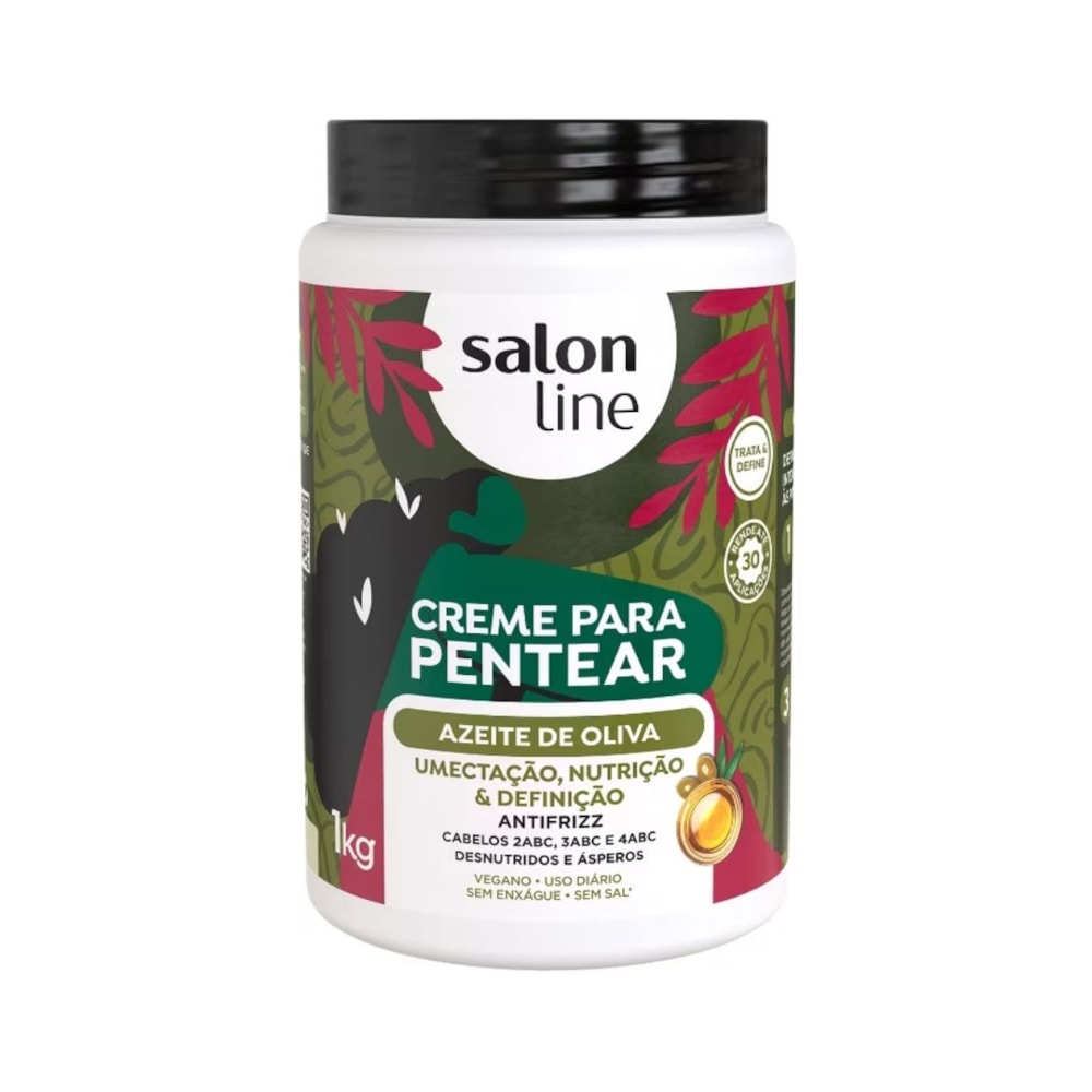 Salon Line Azeite de Oliva Creme Para Pentear 1kg