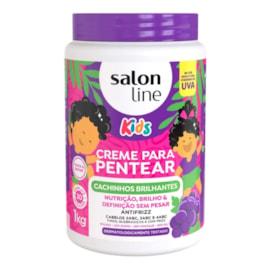 Salon Line Cachinhos Brilhantes Kids Creme Para Pentear 1kg