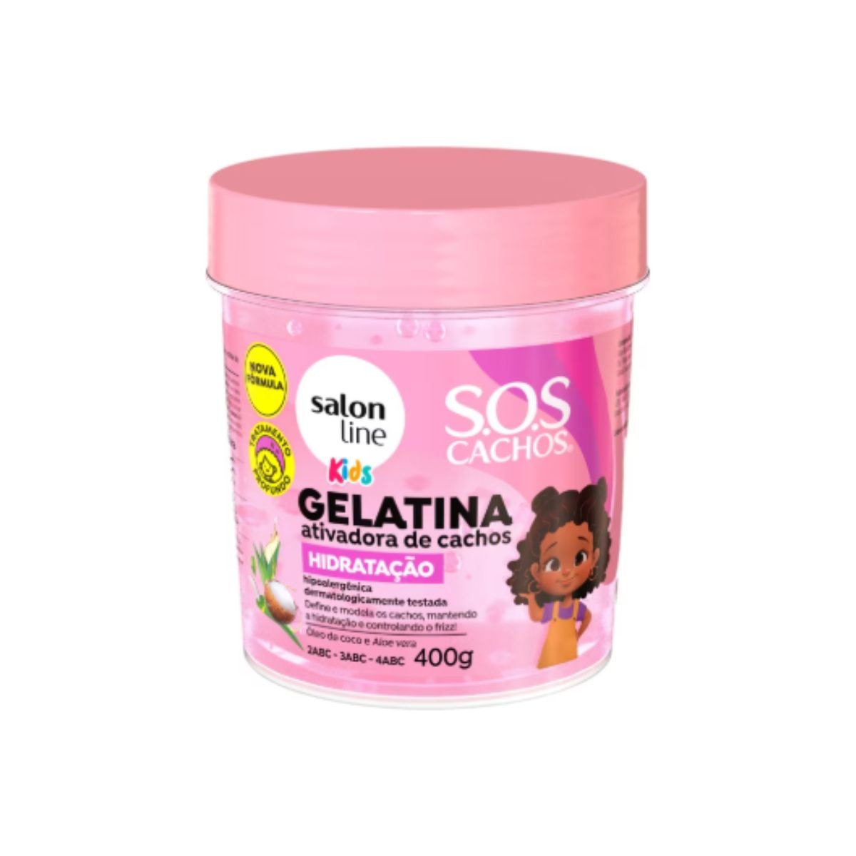 Salon Line S.O.S Cachos Kids Hidratação Gelatina 400 g