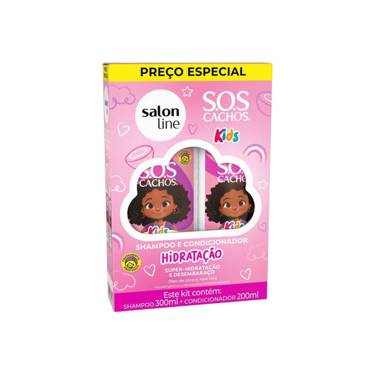 Salon Line S.O.S Cachos kids Hidratação Shampoo e Condicionador
