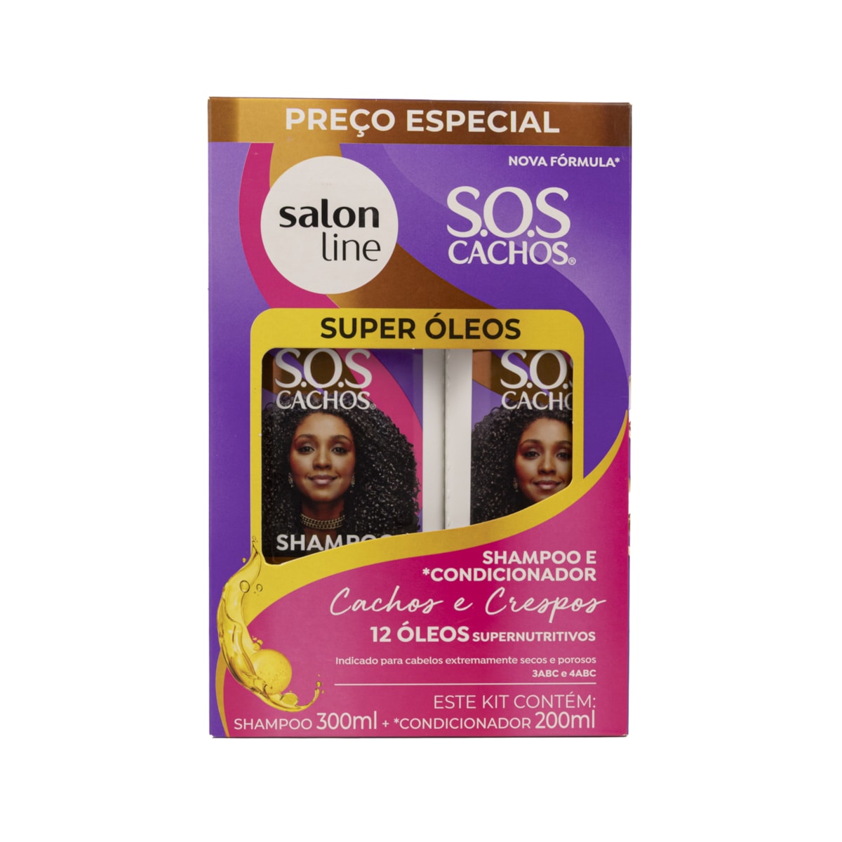 Salon Line S.O.S Cachos Super Kit Shampoo Condicionador Salon Line S.O.S Cachos Super Kit Shampoo Condicionador
