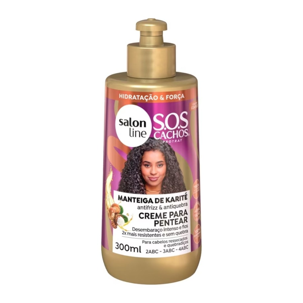 Salon Line SOS Cachos Manteiga de Karité Creme Pentear 300ml