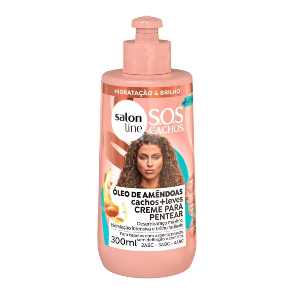 Salon Line SOS Cachos Óleo de Amendôas Creme Pentear 300ml