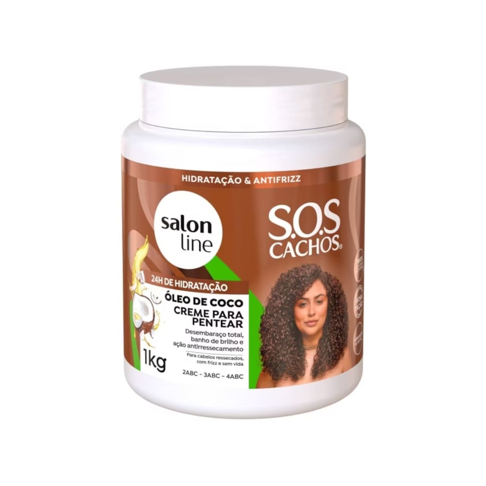 Salon Line SOS Cachos Óleo de Coco Creme Para Pentear 1kg