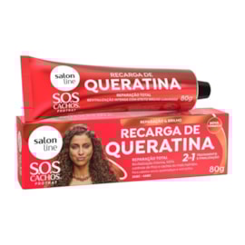 Salon Line SOS Cachos Recarga de Queratina para Cabelo Cacheado 80 g