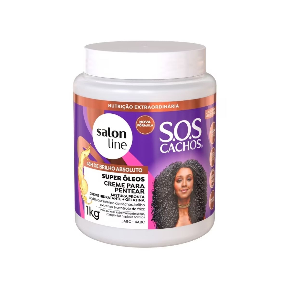 Salon Line SOS Cachos Super Oleos Gel Creme para Cabelo Cacheado 1 Kg Salon Line SOS Cachos Super Oleos Gel Creme para Cabelo Cacheado 1 Kg