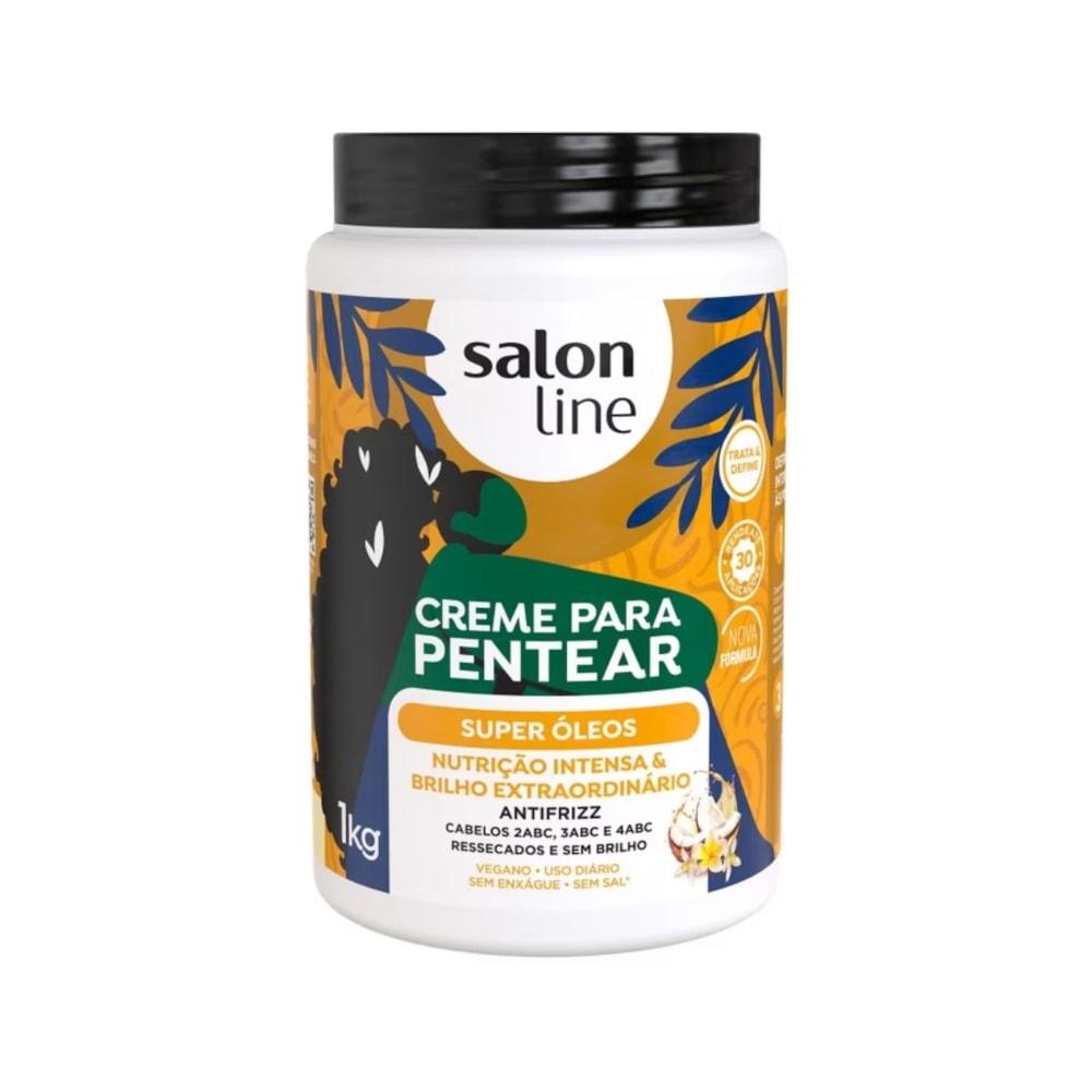 Salon Line Super Óleos Creme Para Pentear 1kg