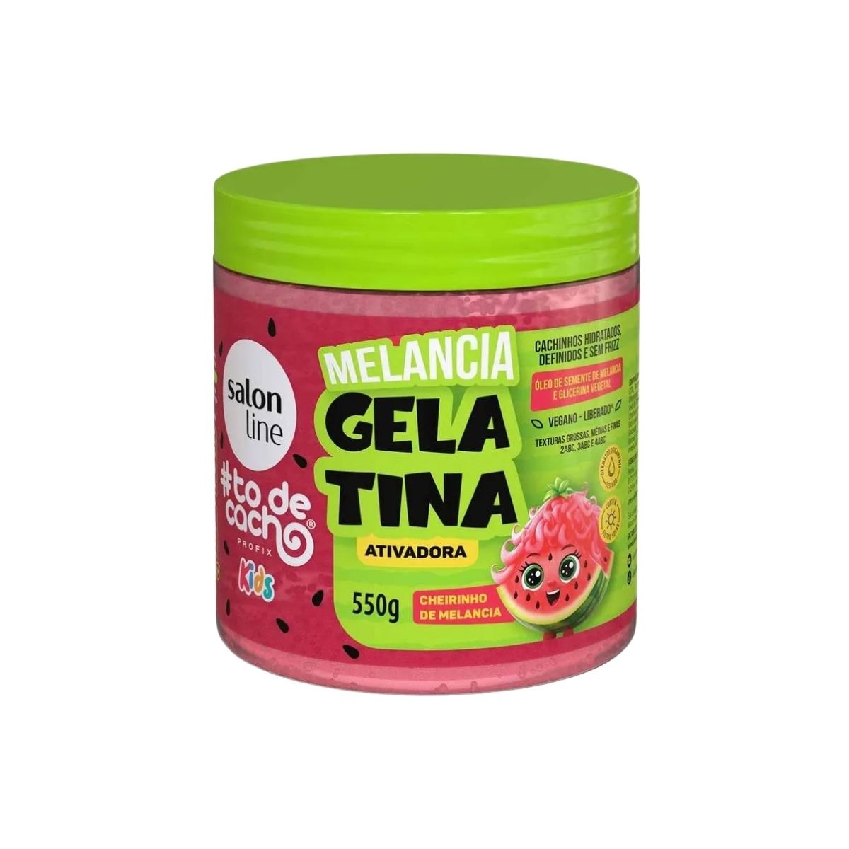 Salon Line #todecacho Kids Gelatina Melancia Ativadora 550g Salon Line #todecacho Kids Gelatina Melancia Ativadora 550g