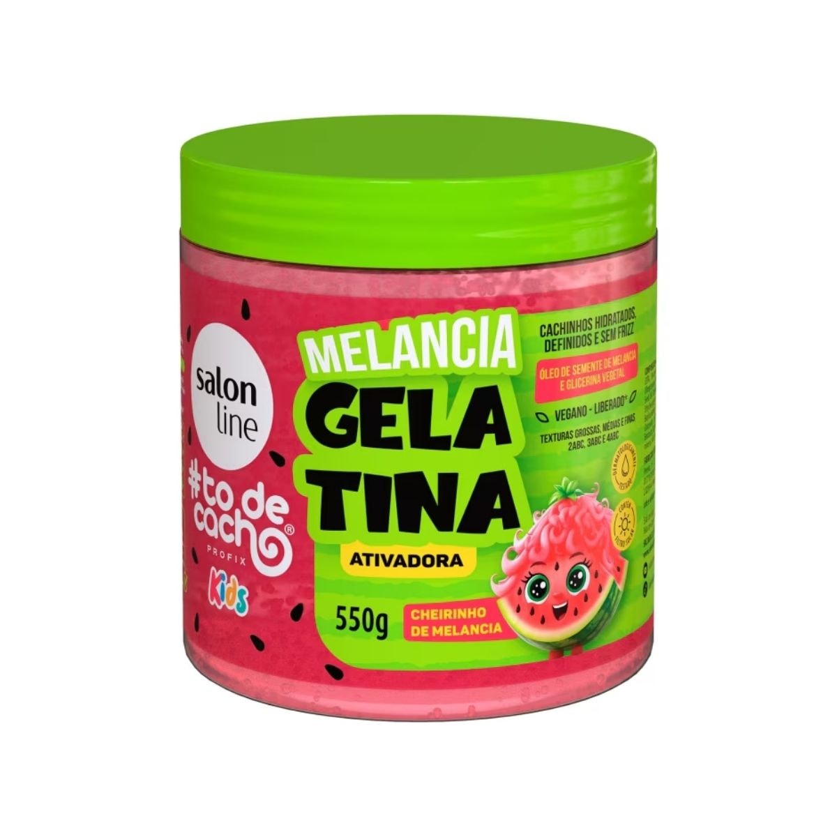 Salon Line #todecacho Kids Gelatina Melancia Ativadora 550g Salon Line #todecacho Kids Gelatina Melancia Ativadora 550g