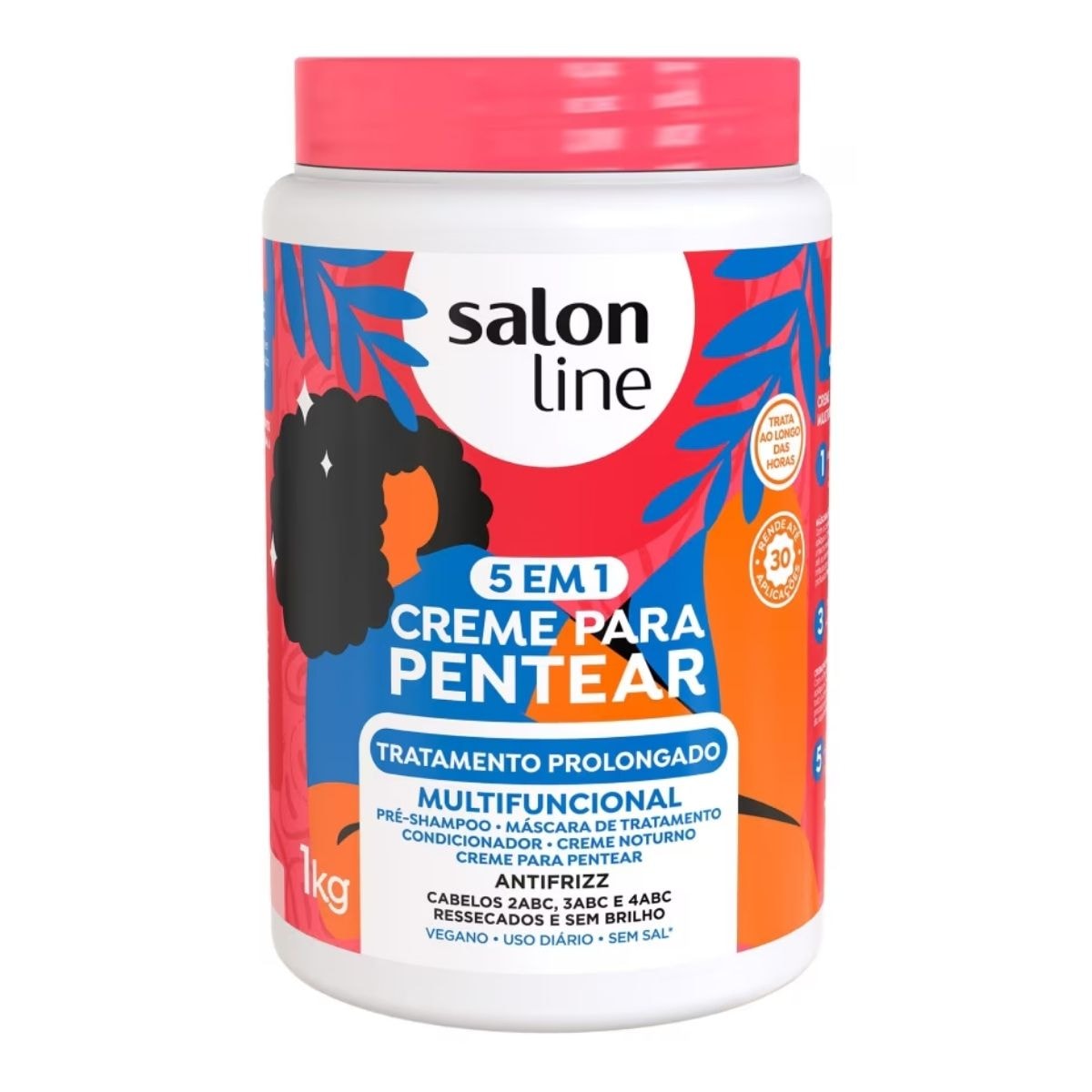Salon Line Tratamento Prolongado Creme Para Pentear 1kg Salon Line Tratamento Prolongado Creme Para Pentear 1kg