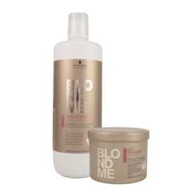 Schwarzkopf BlondMe Kit Light Shampoo 1L e Máscara 500ml Schwarzkopf BlondMe Kit Light Shampoo 1L e Máscara 500ml