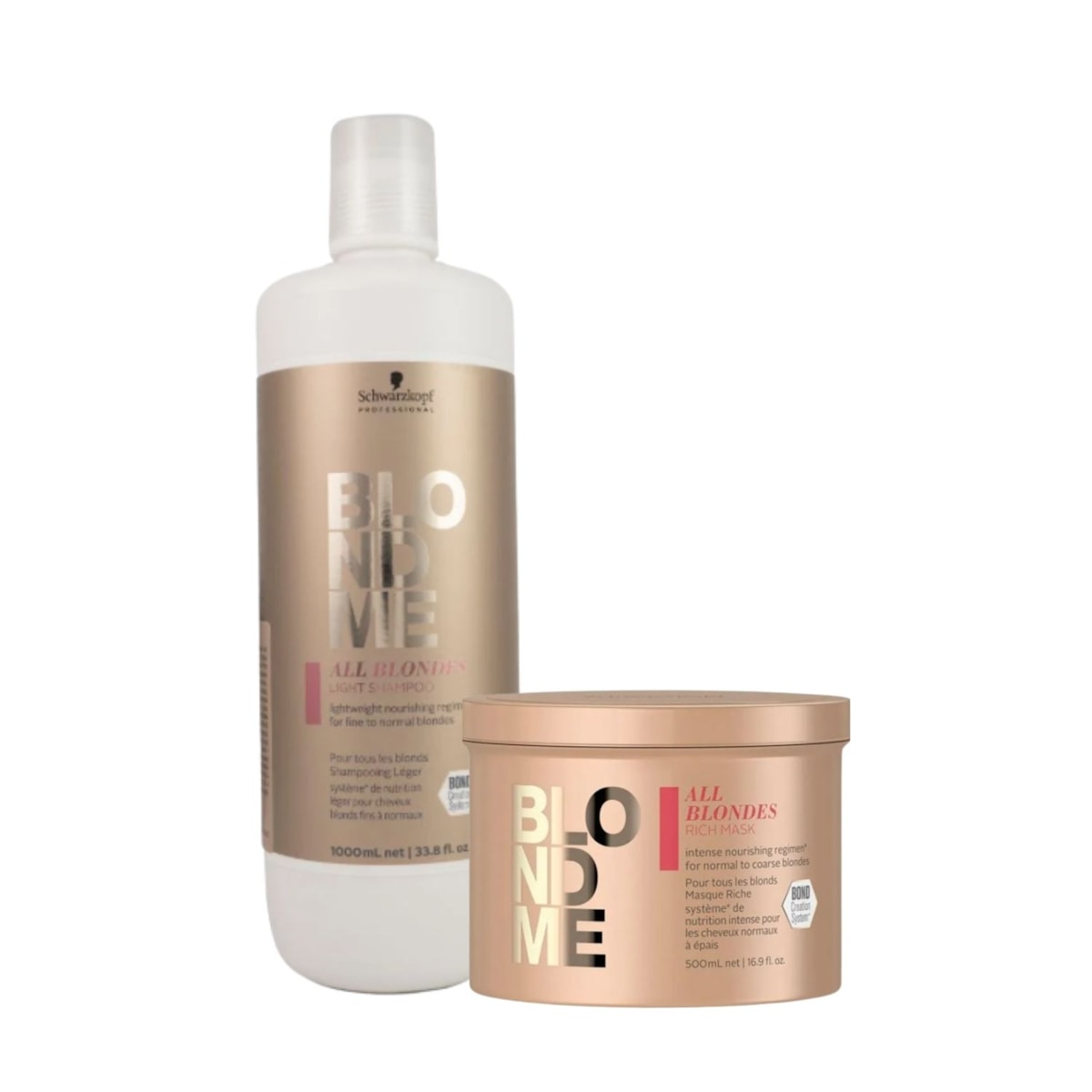 Schwarzkopf BlondMe Kit Shampoo 1L e Máscara 500ml Schwarzkopf BlondMe Kit Shampoo 1L e Máscara 500ml