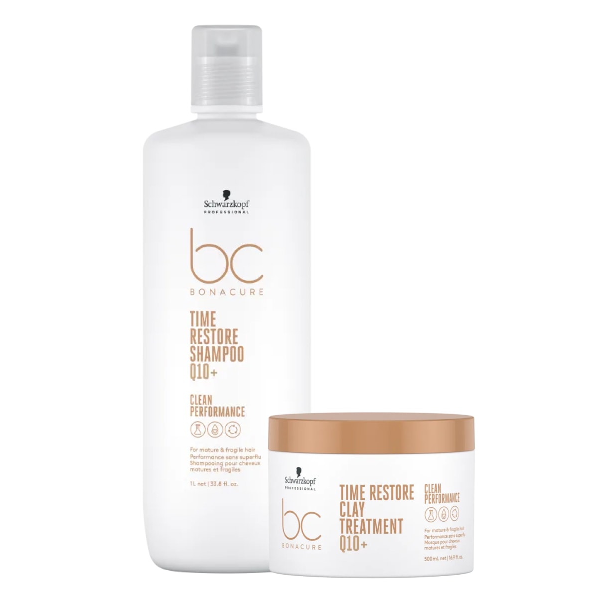 Schwarzkopf Time Restore Q10+ Shampoo 1L e Máscara 500ml Schwarzkopf Time Restore Q10+ Shampoo 1L e Máscara 500ml