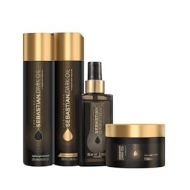 Sebastian Professional Dark Oil Shampoo + Condicionador 250ml + Máscara 150ml + Óleo 95ml Sebastian Professional Dark Oil Shampoo + Condicionador 250ml + Máscara 150ml + Óleo 95ml