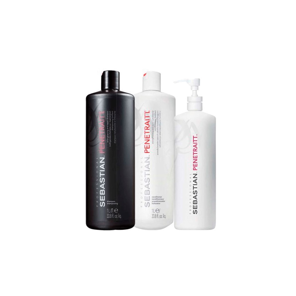 Sebastian Professional Penetraitt Shampoo + Condicionador 1L + Máscara 500ml Sebastian Professional Penetraitt Shampoo + Condicionador 1L + Máscara 500ml