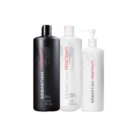 Sebastian Professional Penetraitt Shampoo + Condicionador 1L + Máscara 500ml Sebastian Professional Penetraitt Shampoo + Condicionador 1L + Máscara 500ml